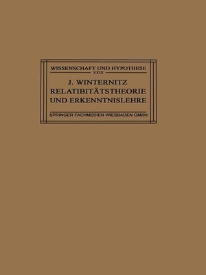 cover image of Relativitätstheorie und Erkenntnislehre